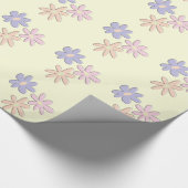 Papier Cadeau Crème Fleurs de Printemps (Coin)