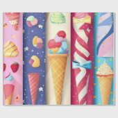 Papier Cadeau Crème Glacée (Plat)