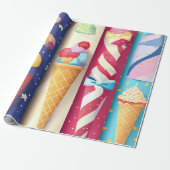 Papier Cadeau Crème Glacée (Déroulé)