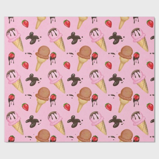 Papier Cadeau crème glacée (Plat)