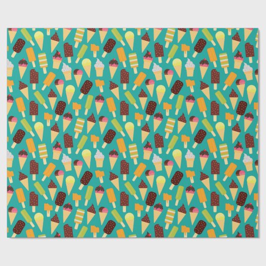 Papier Cadeau Crème glacée (Plat)