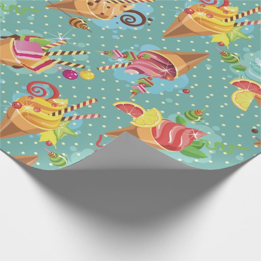 Papier Cadeau Crème glacée (Coin)