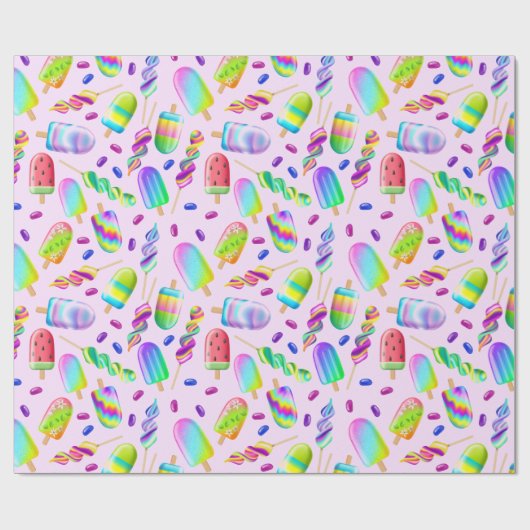 Papier Cadeau Crème glacée (Plat)