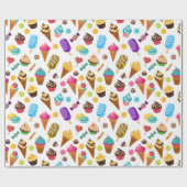 Papier Cadeau Crème glacée (Plat)