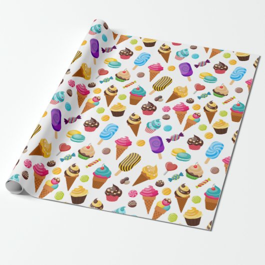 Papier Cadeau Crème glacée (Déroulé)