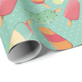 Papier Cadeau Crème glacée (Coin rond)