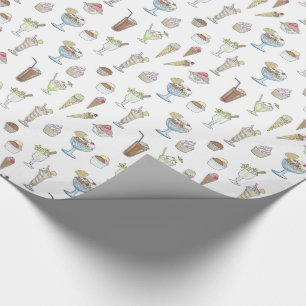 Papier Cadeau Crème glacée Collage Sundae