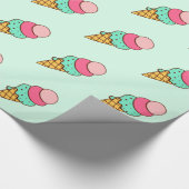 Papier Cadeau Crème glacée Cone Anniversaire Papier d'enveloppem (Coin)