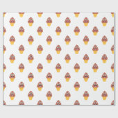 Papier Cadeau crème glacée cône émoji (Plat)
