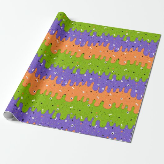 Papier Cadeau Crème glacée d'Halloween (Déroulé)
