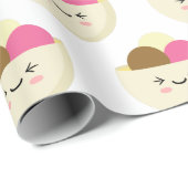 Papier Cadeau Crème glacée Kawaii (Coin rond)