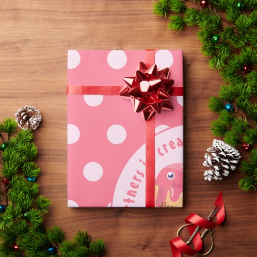 Papier Cadeau Crème glacée Scoops Cute Romantique Saint Valentin (Cadeau de vacances)