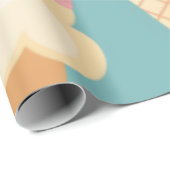 Papier Cadeau Crème glacée très colorée (Coin rond)