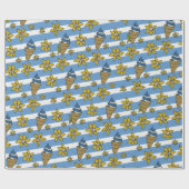 Papier Cadeau Crème glacée Vanille Bleue (Plat)