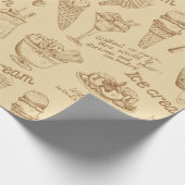 Papier Cadeau Crème glacée vintage (Coin)