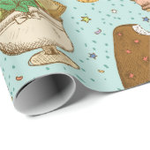 Papier Cadeau Crème glacée vintage (Coin rond)