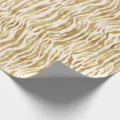 Papier Cadeau Crème Gold Zebra Print      (Coin)