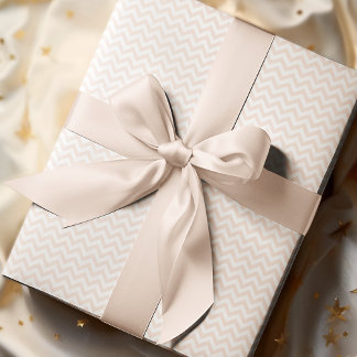 Papier Cadeau Crème mignonne et Baby shower blanc Chevron