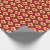 Papier Cadeau Crème rouge Bourgogne Papier d'enveloppement Art N (Coin)