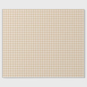 Papier Cadeau Crème Rustique Chic & Tan Buffalo Plaid (Plat)