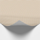 Papier Cadeau Crème Rustique Chic & Tan Stripes (Coin)