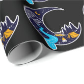 Papier Cadeau Crescent Moon Adventure Camping (Coin rond)