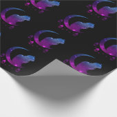 Papier Cadeau Crescent Moon Chat Mystique Pastel Goth Spirituel (Coin)
