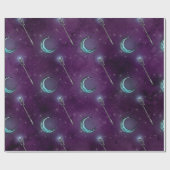 Papier Cadeau Crescent Moon et le personnel sur violet (Plat)