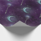 Papier Cadeau Crescent Moon et le personnel sur violet (Coin)