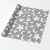 Papier Cadeau Crescent Moons et étoiles (Déroulé)