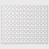 Papier Cadeau Crescent Pride Lunes et Coeurs Noirs (Plat)