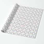 Papier Cadeau Crescent Pride Lunes et Coeurs Noirs (Déroulé)