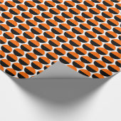 Papier Cadeau Crescents alternatifs 06 - Orange et Noir (Coin)