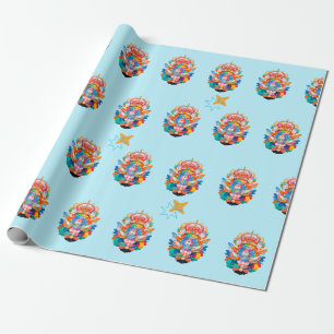 Papier Cadeau Crête héraldique Maximaliste