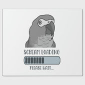 Papier Cadeau Cri Chargement du gris africain (Plat)