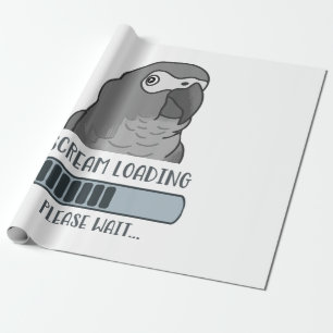 Papier Cadeau Cri Chargement du gris africain