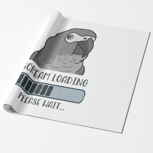 Papier Cadeau Cri Chargement du gris africain (Déroulé)