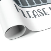 Papier Cadeau Cri Chargement du gris africain (Coin rond)