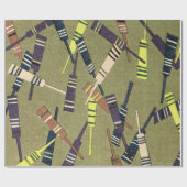 Papier Cadeau Cricket chauves-souris Sports (Plat)