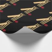 Papier Cadeau Cricket, wicket, chauve-souris et balle (Coin)