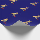 Papier Cadeau Cricket, wicket, chauve-souris et balle, (Coin)