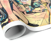 Papier Cadeau Crimes De Femmes Jailbreak BD Vintage (Coin rond)