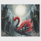 Papier Cadeau Crimson Cathedral Swan. (Plat)