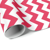 Papier Cadeau Crimson Chevron (Coin rond)