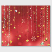 Papier Cadeau Crimson Noël Célébration Temps Enveloppement Papie (Plat)