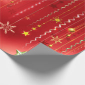 Papier Cadeau Crimson Noël Célébration Temps Enveloppement Papie (Coin)
