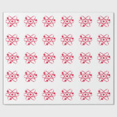 Papier Cadeau Crimson Red Atom (Plat)