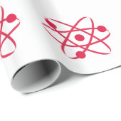 Papier Cadeau Crimson Red Atom (Coin rond)