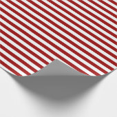 Papier Cadeau Crimson rouge et blanc rayures (Coin)