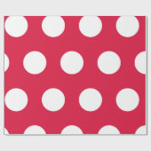 Papier Cadeau Crimson White Grands Pois (Plat)